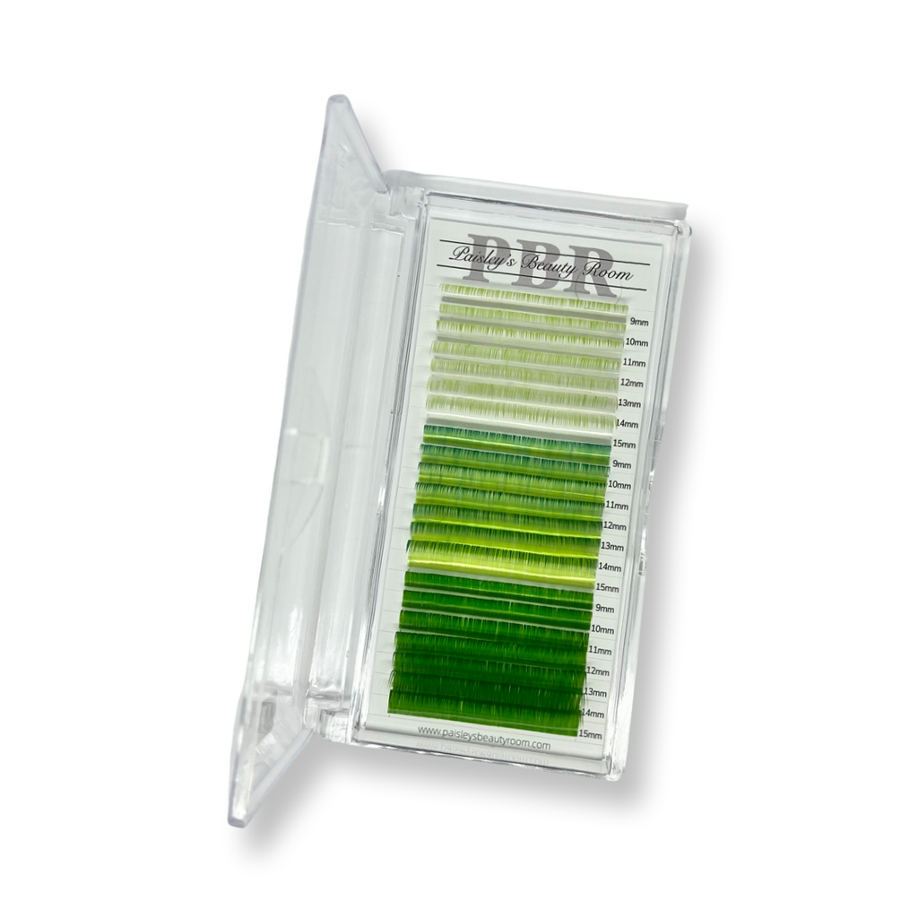 PBR coloured 0.05  curl regular fanning lash extensions - 21 rows - Paisleys Beauty Room