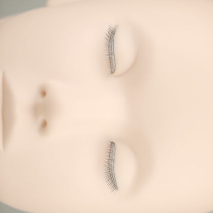 PBR layered lashes mannequin head
