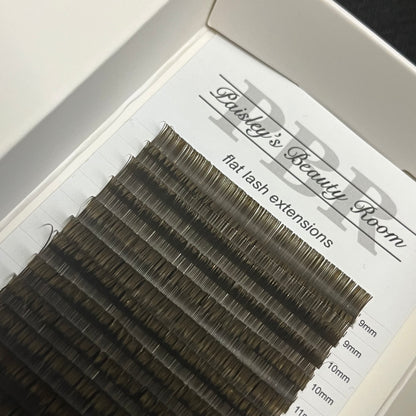 PBR 0.20 Brown matte flat lash 20 rows
